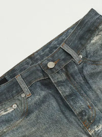 Men's Distressed Wide Leg Jeans