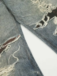 Men's Distressed Wide Leg Jeans