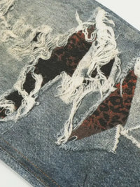 Men's Distressed Wide Leg Jeans