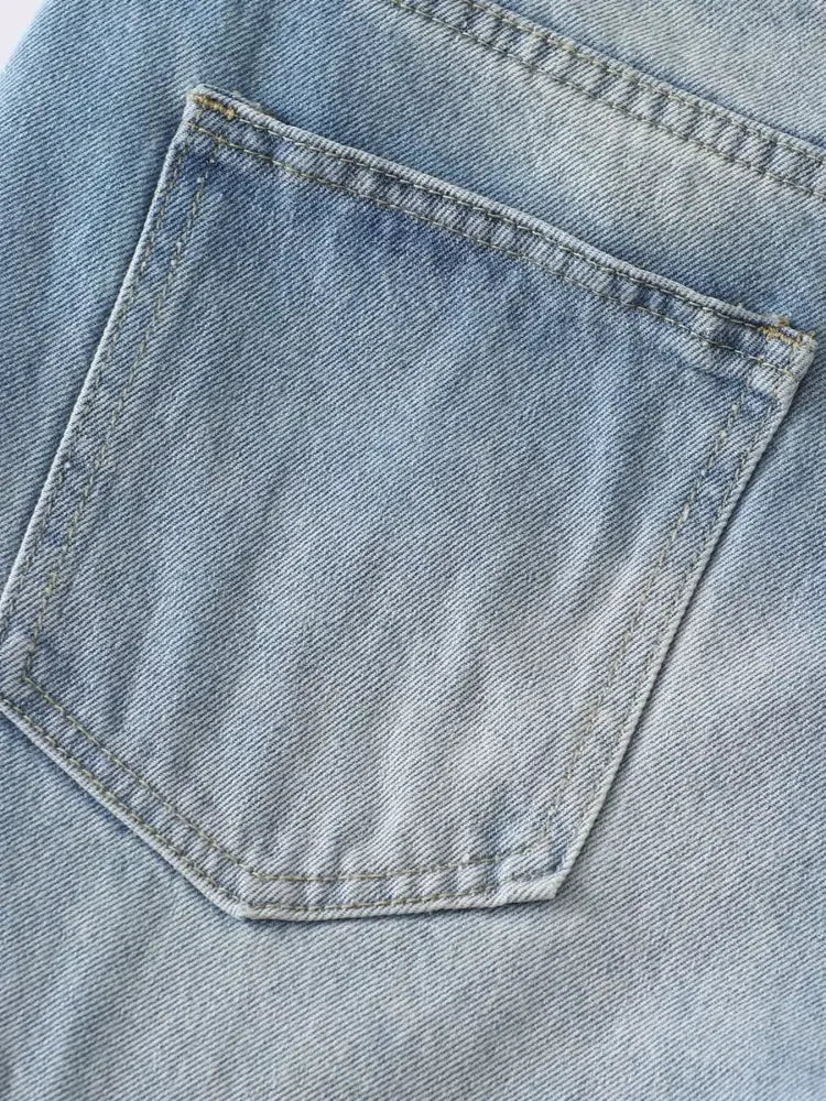 Men's Distressed Wide Leg Jeans