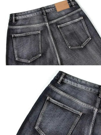 Men's Distressed Wide-Leg Jeans