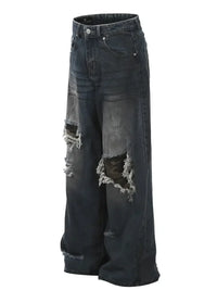 Men's Distressed Wide Leg Jeans