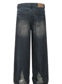 Men's Distressed Wide Leg Jeans