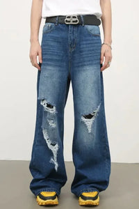 Men's Distressed Wide Leg Jeans - Update AvenueTrendsi100400212124259100400212124259Men's Distressed Wide Leg JeansMedium