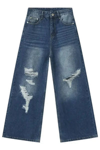 Men's Distressed Wide Leg Jeans - Update AvenueTrendsi100400212124259100400212124259Men's Distressed Wide Leg JeansMedium