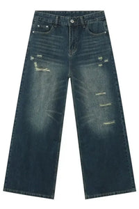 Men's Distressed Wide Leg Jeans - Update AvenueTrendsi100400245456430100400245456430Men's Distressed Wide Leg JeansDark
