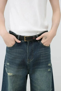 Men's Distressed Wide Leg Jeans - Update AvenueTrendsi100400245456430100400245456430Men's Distressed Wide Leg JeansDark