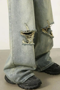 Men's Distressed Wide Leg Jeans - Update AvenueTrendsi100400682931635100400682931635Men's Distressed Wide Leg JeansLight