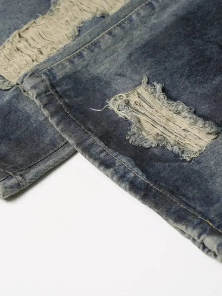 Men's Distressed Wide Leg Vintage Wash Jeans - Update AvenueTrendsi100400726013014100400726013014Men's Distressed Wide Leg Vintage Wash JeansDark Blue
