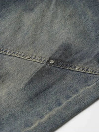 Men's Distressed Wide Leg Vintage Wash Jeans - Update AvenueTrendsi100400726013014100400726013014Men's Distressed Wide Leg Vintage Wash JeansDark Blue
