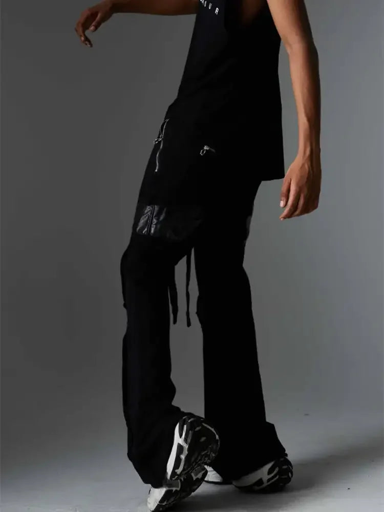 Men's Drawstring Flare Jeans