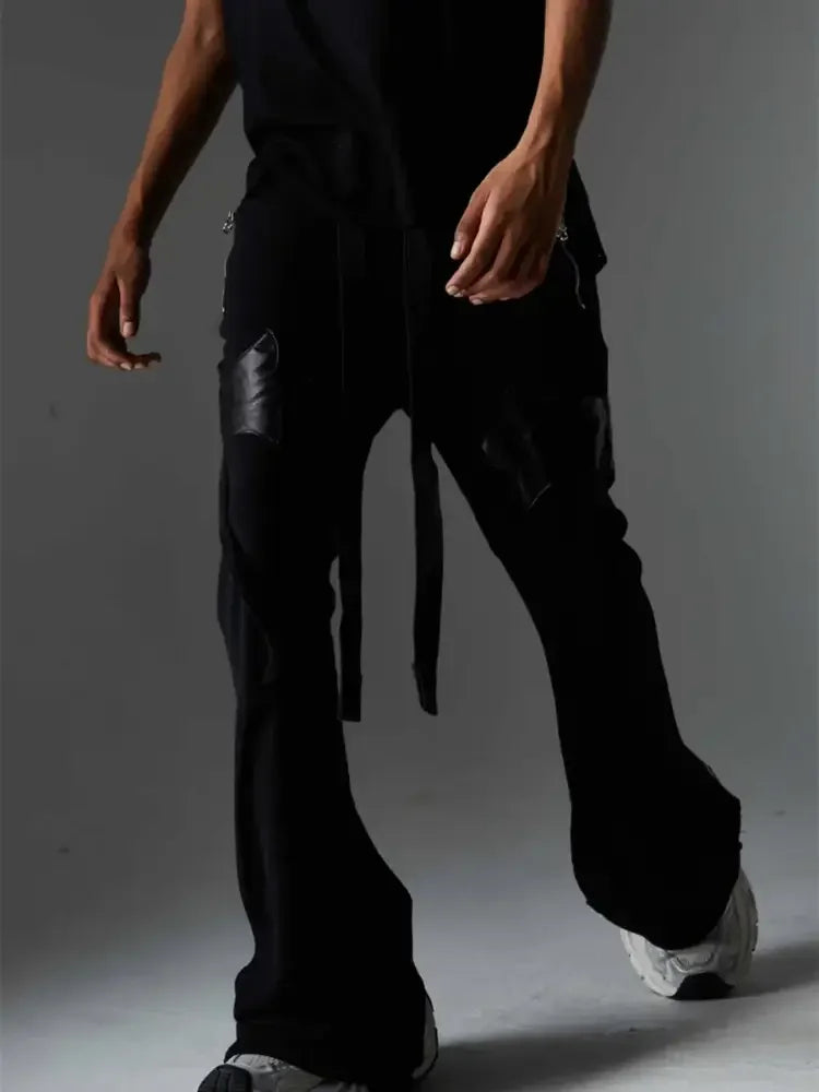 Men's Drawstring Flare Jeans