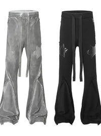 Men's Drawstring Flare Jeans