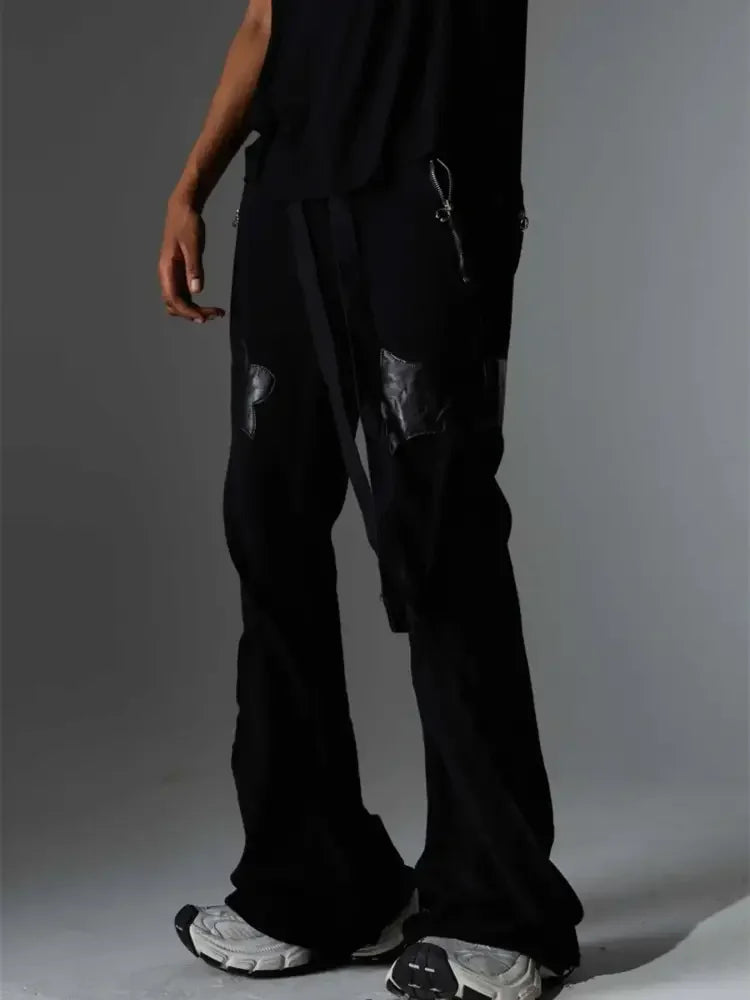 Men's Drawstring Flare Jeans