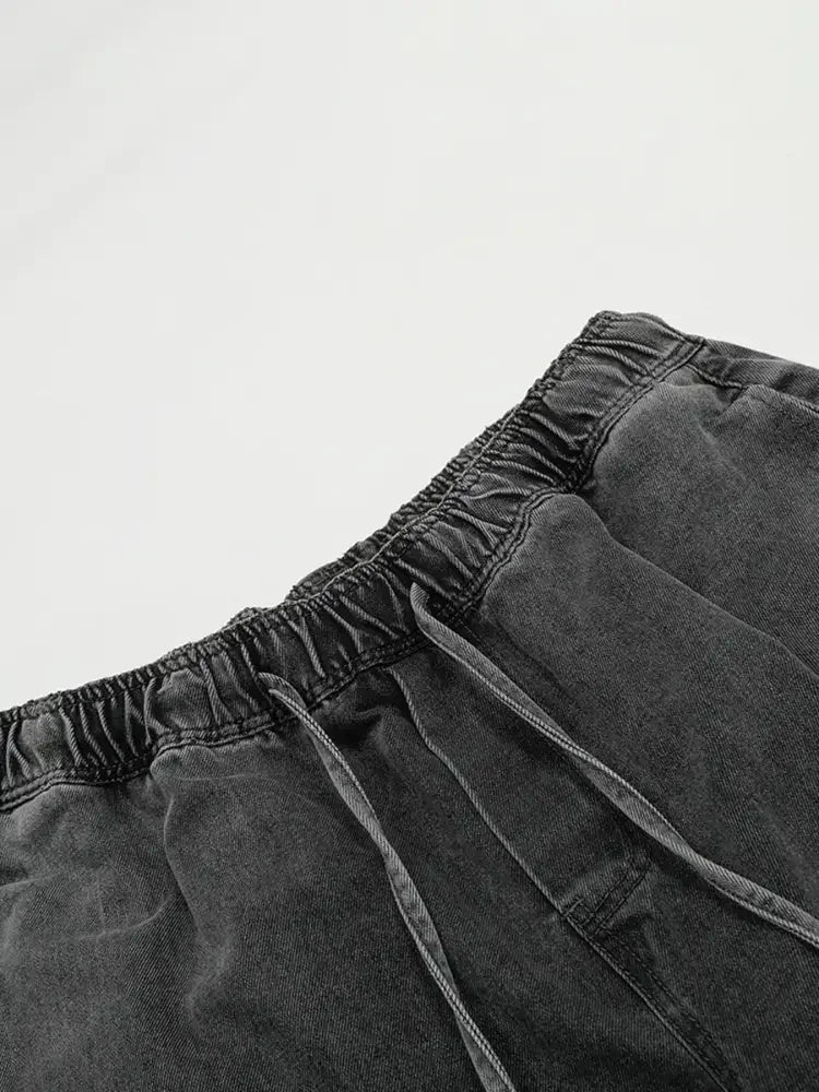 Men's Drawstring Wide Leg Jeans