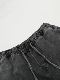 Men's Drawstring Wide Leg Jeans