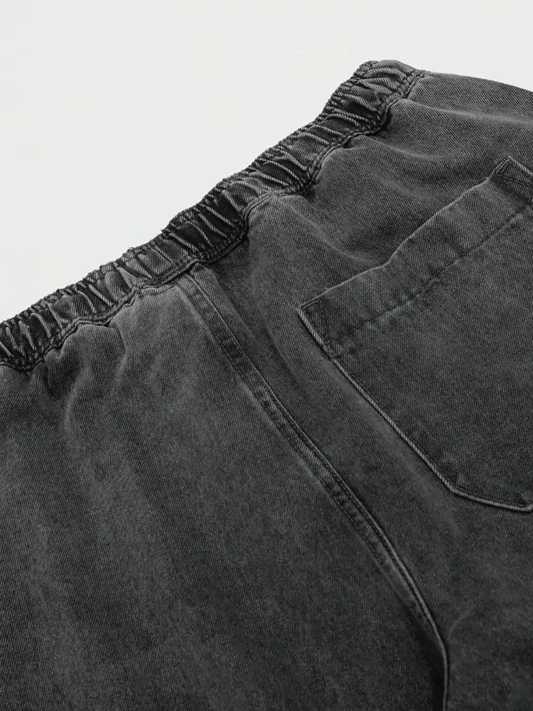 Men's Drawstring Wide Leg Jeans