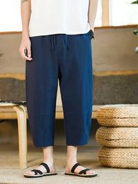 Men's Drawstring Wide Leg Pants