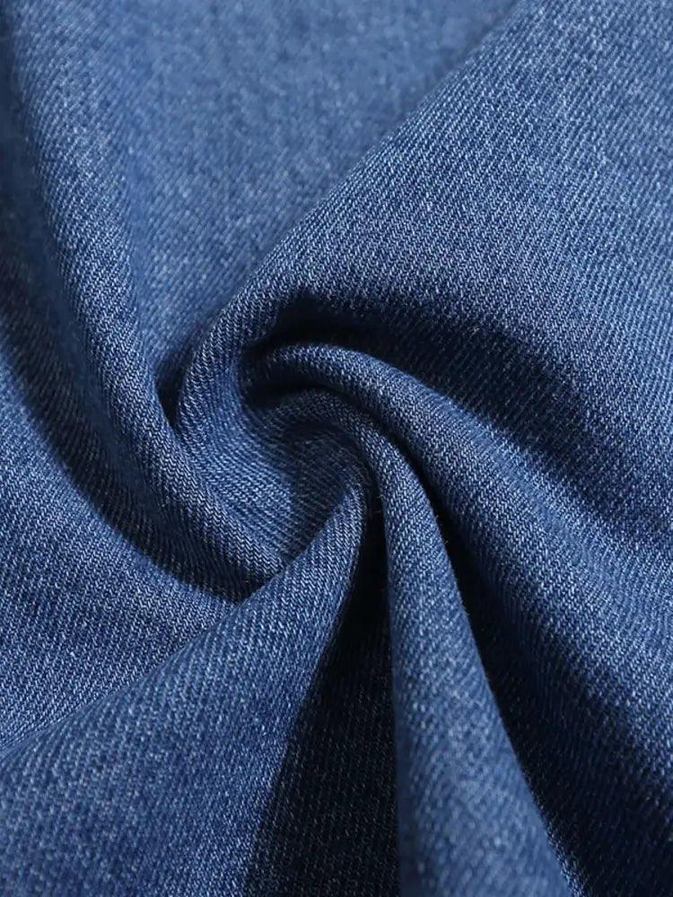 Men's Embroidered Button Up Denim Shirt - Update AvenueTrendsi100400333199579100400333199579Men's Embroidered Button Up Denim ShirtNavy Blue
