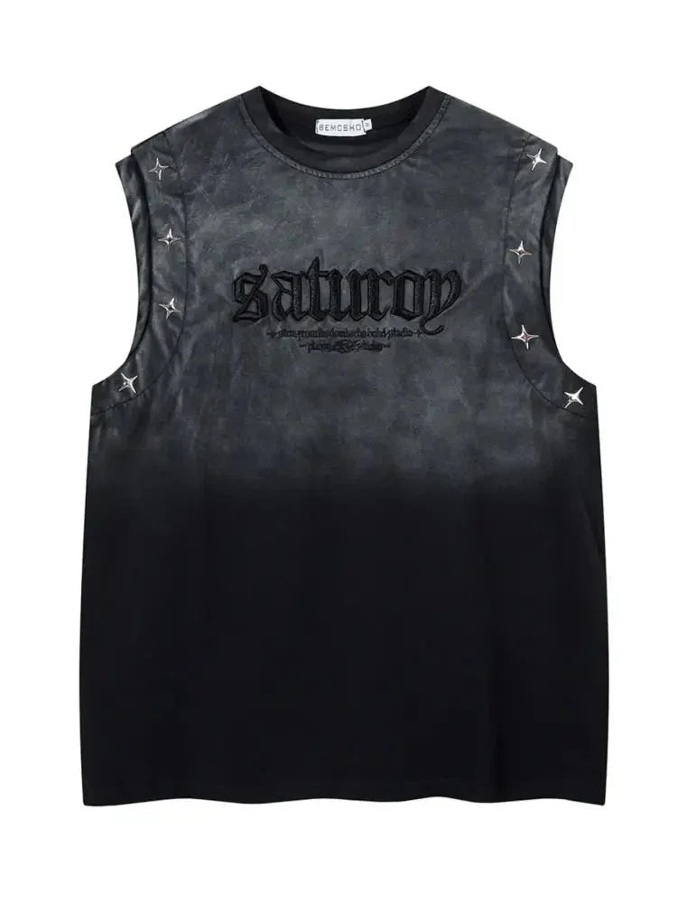 Men's Embroidered Round Neck Tank Top - Update AvenueTrendsi100400656011259100400656011259b837d1a8974746119af0b060671927e5 - Max - OriginBlack