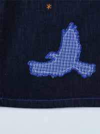 Men's Embroidered Wash Denim Shorts