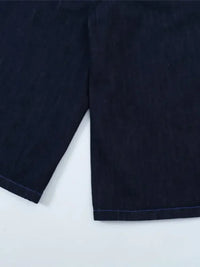 Men's Embroidered Wash Denim Shorts