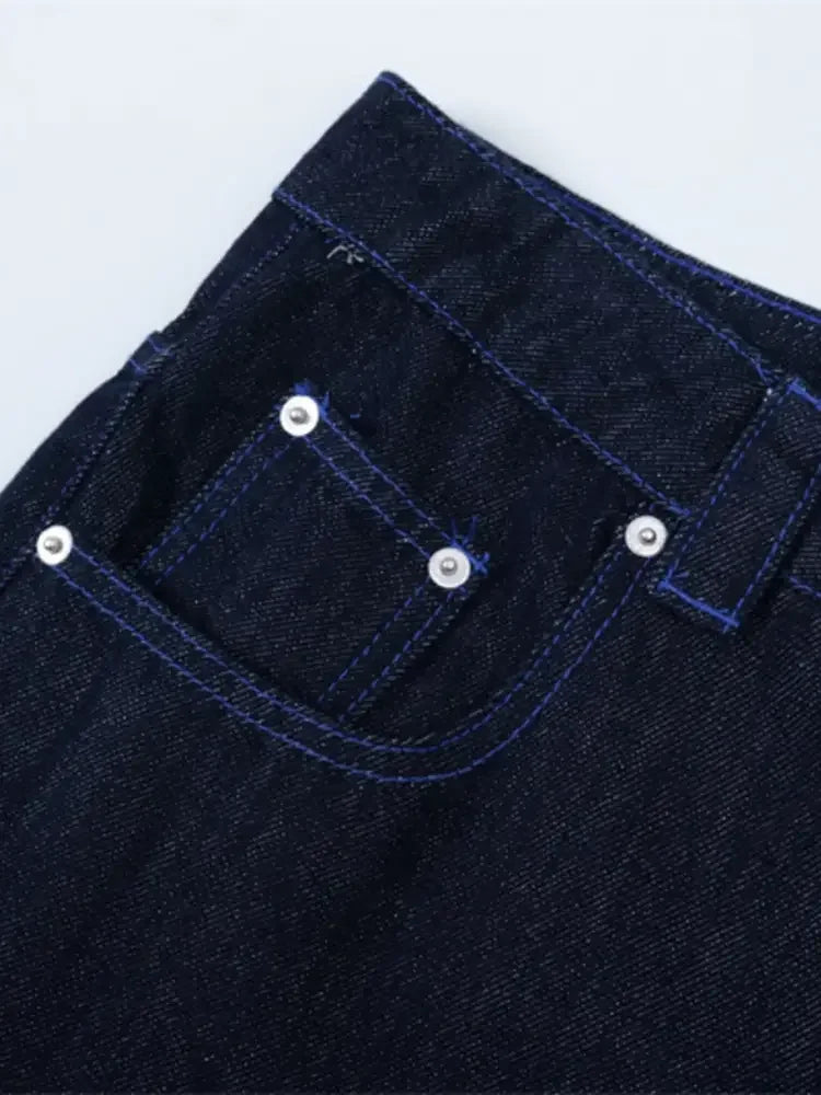 Men's Embroidered Wash Denim Shorts