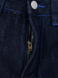 Men's Embroidered Wash Denim Shorts