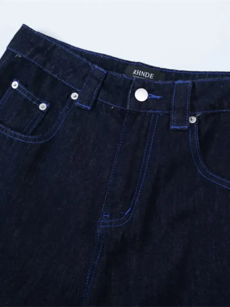 Men's Embroidered Wash Denim Shorts