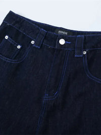 Men's Embroidered Wash Denim Shorts