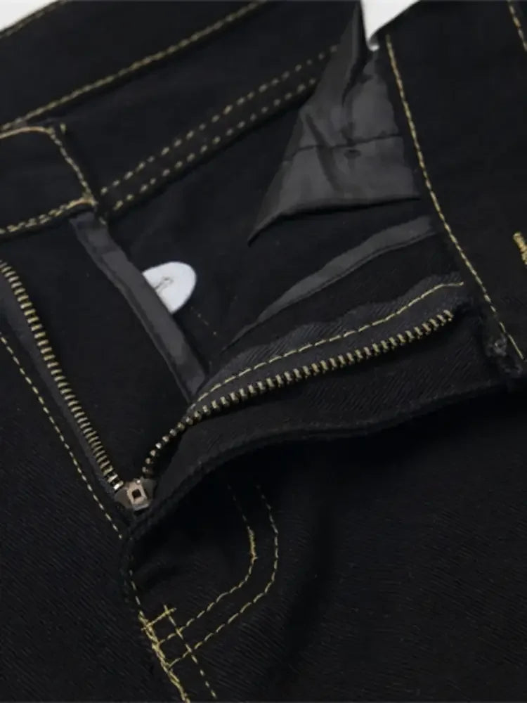 Men's Floral Embroidered Wide Leg Denim Shorts
