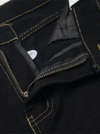 Men's Floral Embroidered Wide Leg Denim Shorts