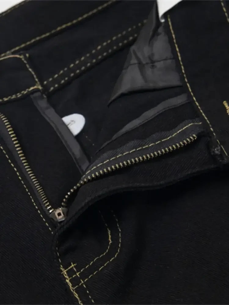 Men's Floral Embroidered Wide Leg Denim Shorts