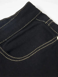 Men's Floral Embroidered Wide Leg Denim Shorts