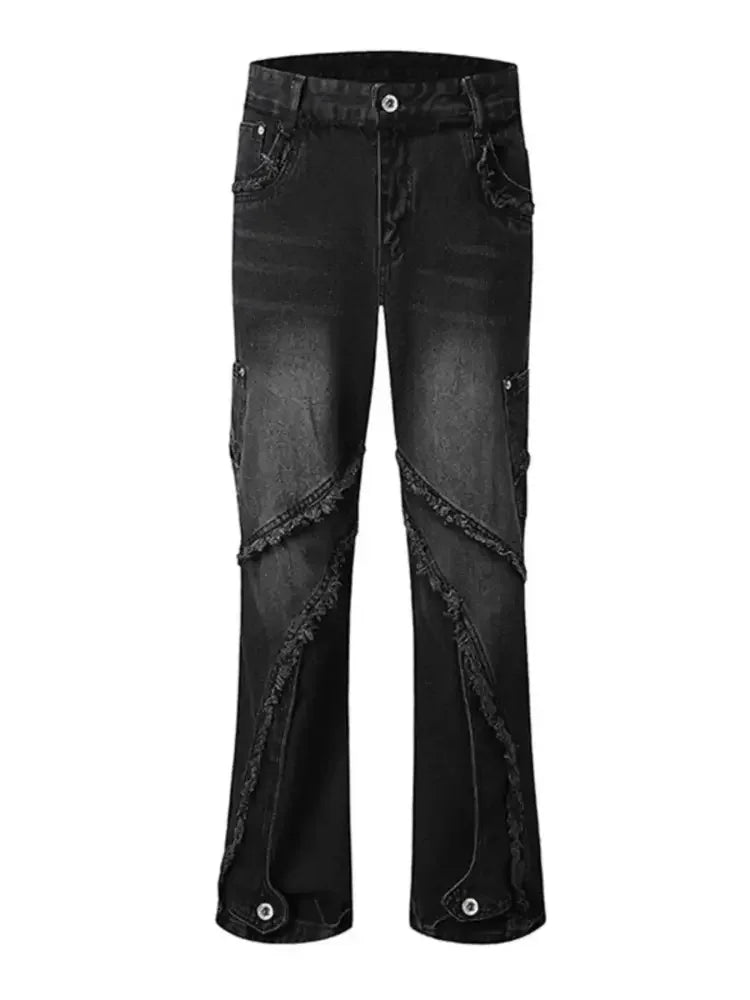 Men's Frayed Hem Jeans