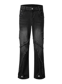 Men's Frayed Hem Jeans