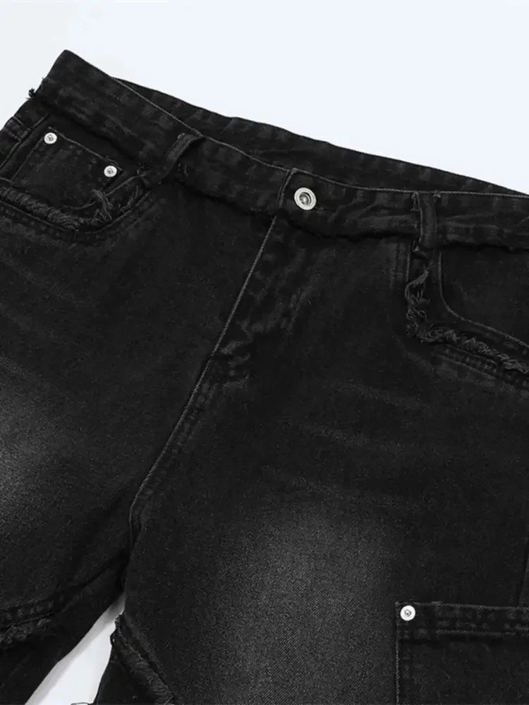 Men's Frayed Hem Jeans