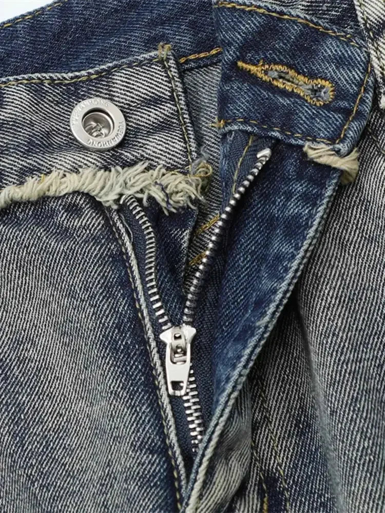 Men's Frayed Hem Jeans