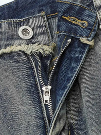 Men's Frayed Hem Jeans