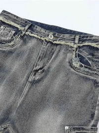 Men's Frayed Hem Jeans