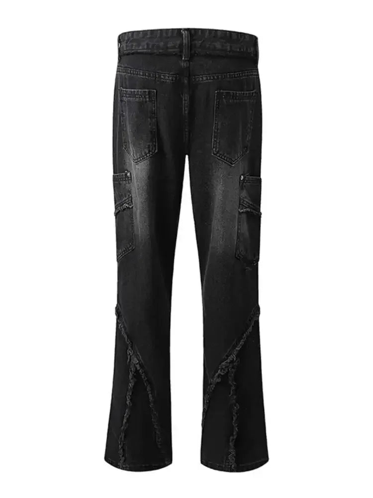 Men's Frayed Hem Jeans