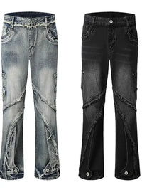 Men's Frayed Hem Jeans