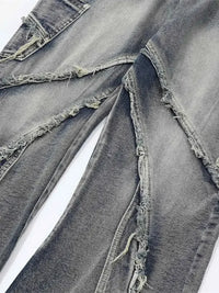 Men's Frayed Hem Jeans