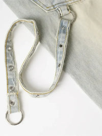 Men's Frayed Hem Wide Leg Jeans