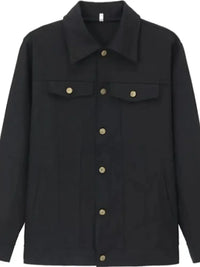 Men's Full Size Button Up Long Sleeve Jacket Plus Size
