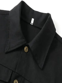 Men's Full Size Button Up Long Sleeve Jacket Plus Size