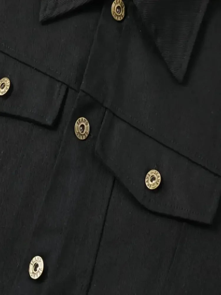 Men's Full Size Button Up Long Sleeve Jacket Plus Size