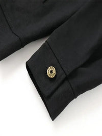 Men's Full Size Button Up Long Sleeve Jacket Plus Size