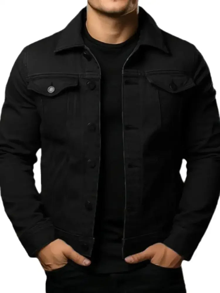 Men's Full Size Button Up Long Sleeve Jacket Plus Size