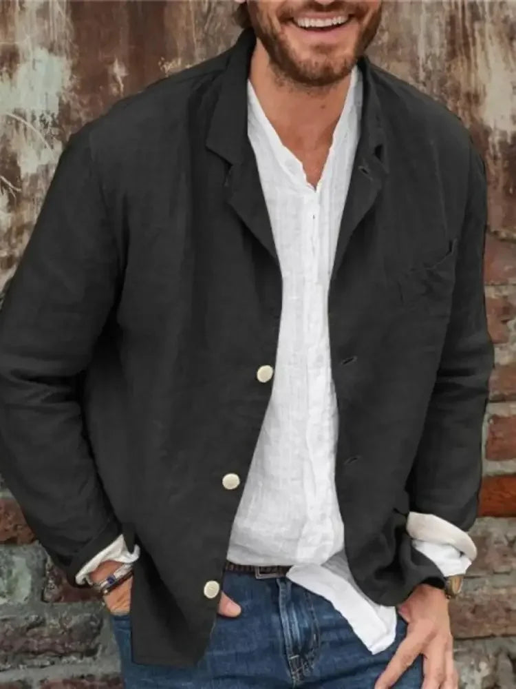 Men's Full Size Button Up Long Sleeve Shacket Plus Size